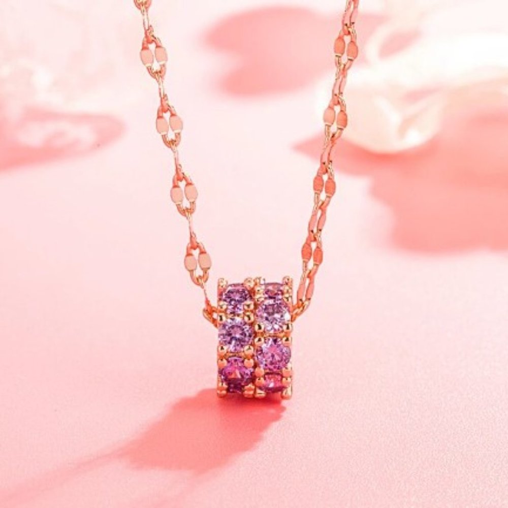 Bohemia 14K Rose Gold and Genuine Amethyst Pendant NWOT - Picture 3 of 3